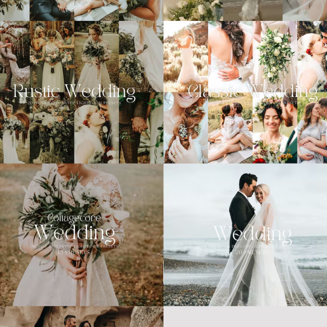 600+ Lightroom Preset Bundle | Earthy Presets, Bright Elegant Wedding Presets, Engagement Couple Presets, Wedding Lightroom Mobile Presets