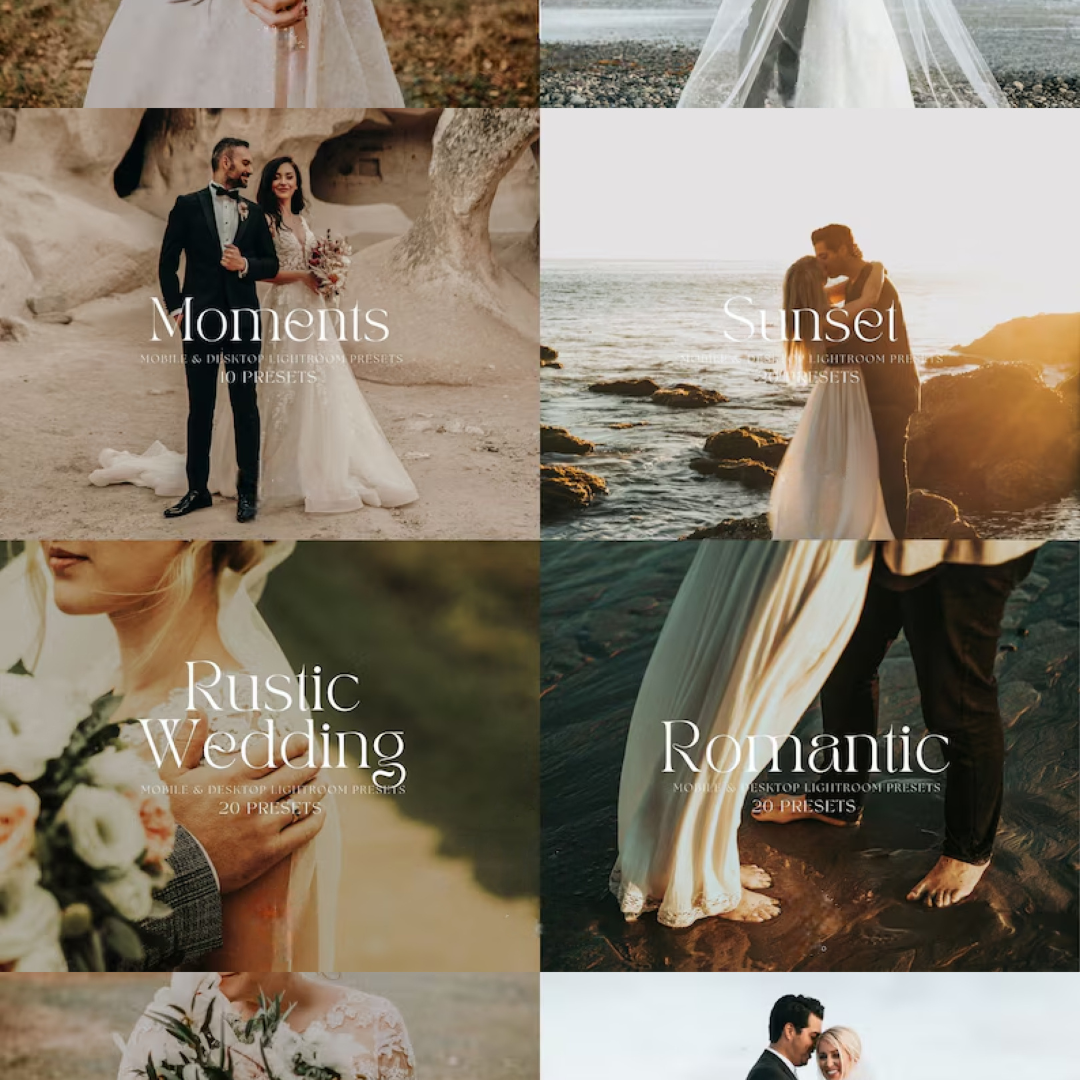 600+ Lightroom Preset Bundle | Earthy Presets, Bright Elegant Wedding Presets, Engagement Couple Presets, Wedding Lightroom Mobile Presets