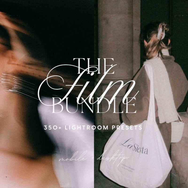 350+ Aesthetic Film Lightroom Preset Bundle, Vintage Analog Presets, Flash Film Influencer Presets for Bloggers, Disposable Camera Presets