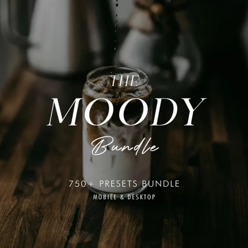 750+ MOODY Bundle Presets - Mobile and Desktop - Lightroom Preset Bundle for Instagram - Best Deal - Black, Aesthetic, Dark Moody Filter