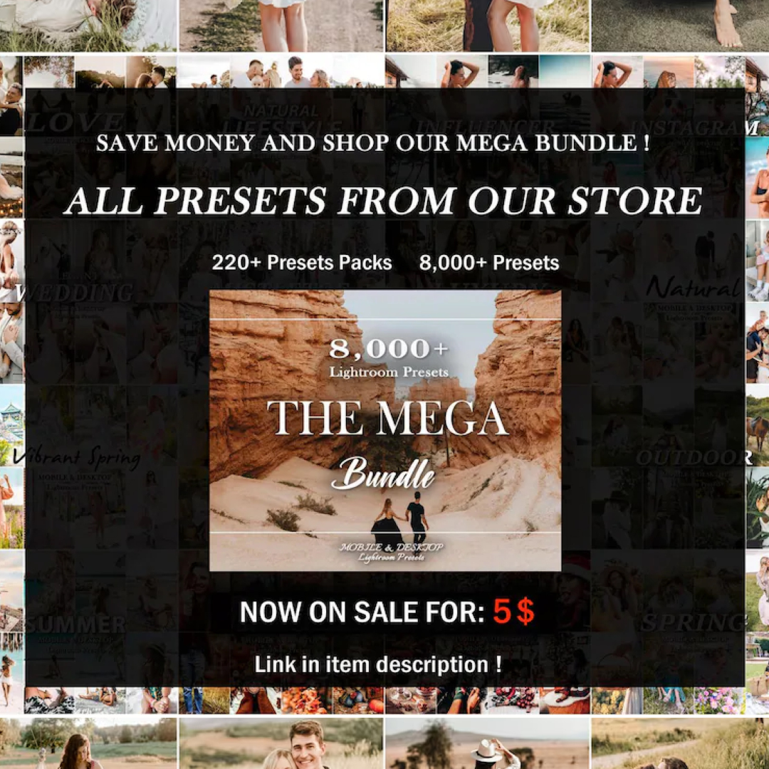 44 Natural LIGHTROOM Presets, Outdoor Presets, Creamy Preset, Bohemian Preset, Warm Light Preset, Mobile Preset, Bright Airy Desktop Presets