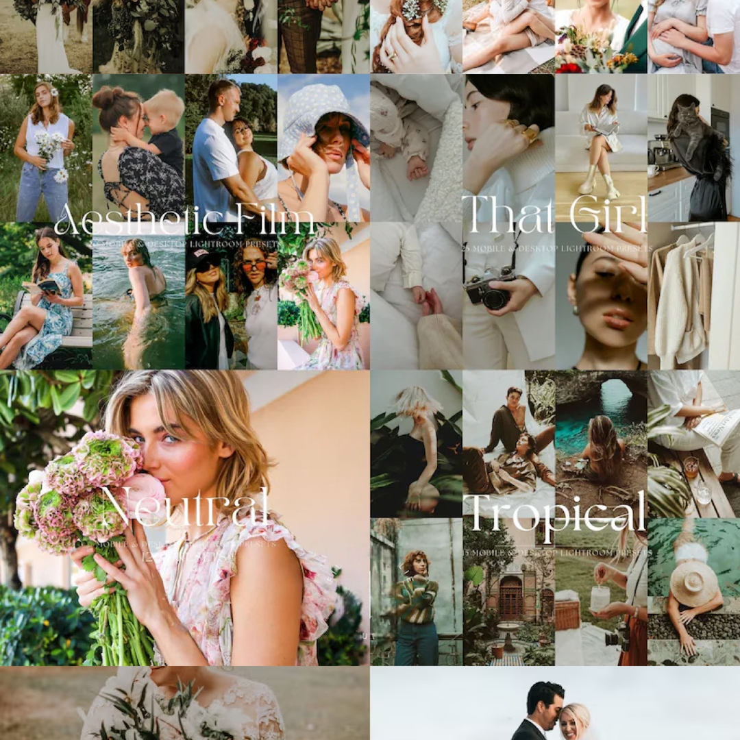 600+ Lightroom Preset Bundle | Earthy Presets, Bright Elegant Wedding Presets, Engagement Couple Presets, Wedding Lightroom Mobile Presets