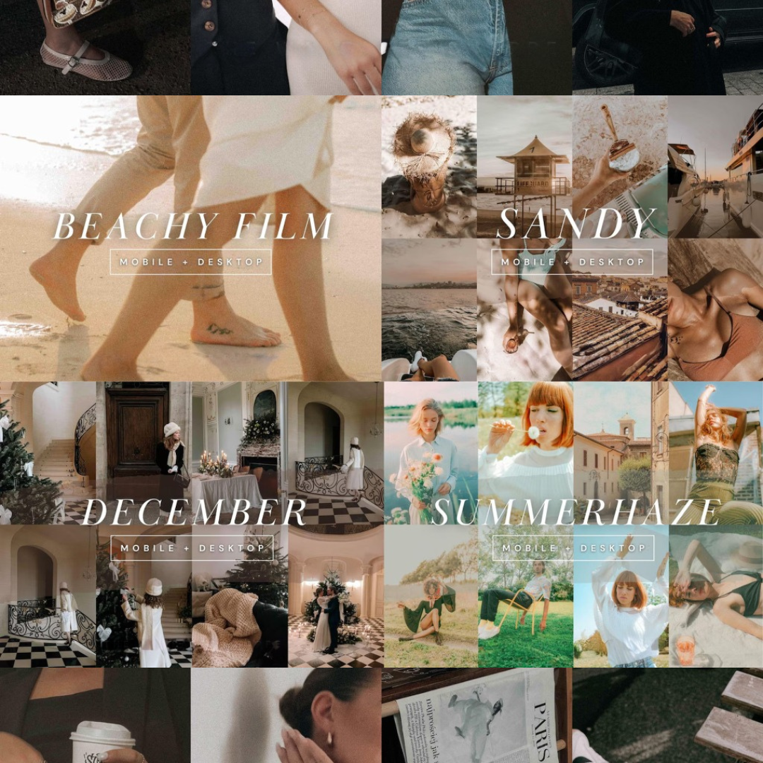 350+ Aesthetic Film Lightroom Preset Bundle, Vintage Analog Presets, Flash Film Influencer Presets for Bloggers, Disposable Camera Presets