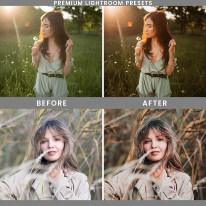 Gold & Bold Lightroom Presets: 27 Premium Golden Hour and Warm Tone Filters (Mobile and Desktop, Digital Download)